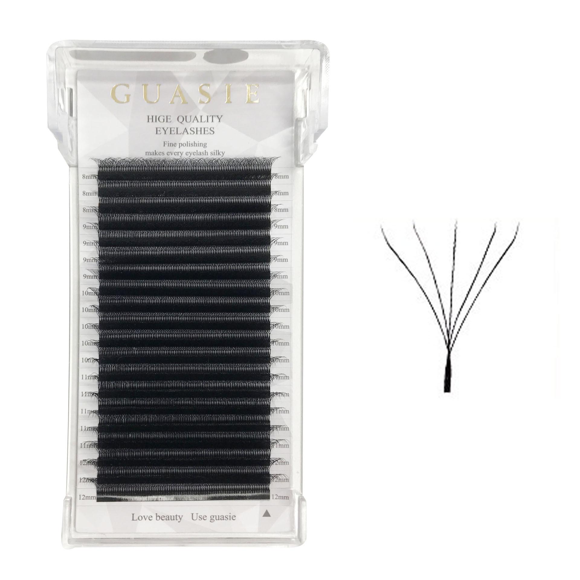 

Ультрам які Натуральні Матові Чорні Нарощені Вії: 3D до 8D, Не злипається, Густі підкручені. C Curl 8-12mm Mixed