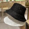 Fashion Simple Lace Bucket Hat Elegant Lightweight Sun Hats Breathable Fisherman Cap Outdoor Lace Bucket Hat Lightweight