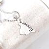 4 Teile/satz Beste Freunde Herz Passenden Strass Anhänger Halskette Frauen Schmuck