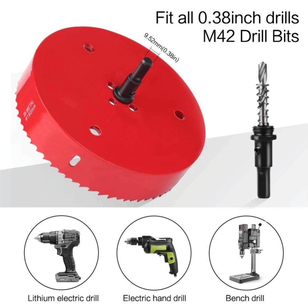 7-7/8 Inch Hole Saw Cutter 200mm Diameter HSS Hole Saw Durable Bi-Metal Hole Saw  For Wood