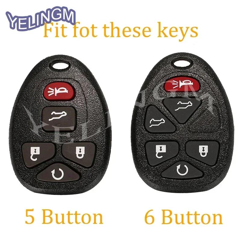 5/6 Buttons New Tpu Smart Remote Shell For Chevrolet For Gmc Yukon Suburban Tahoe Fob Car Styling Car Key Case Accessories