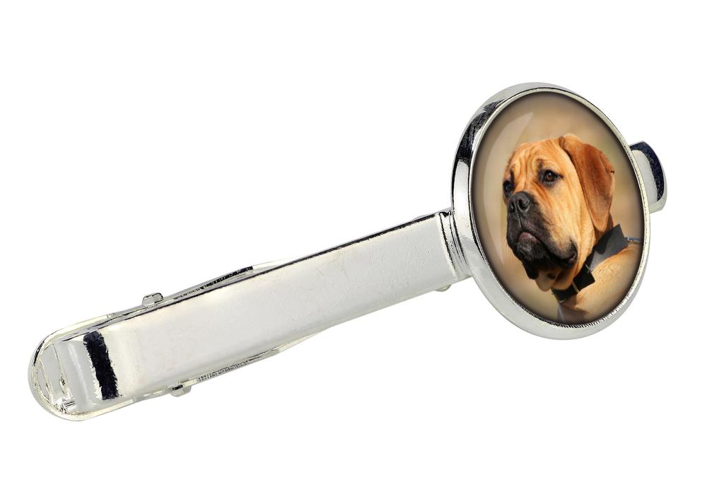 Bullmastiff - cufflinks and tie with your photo, a suit decoration, men's jewelry from the Art-Dog brand.