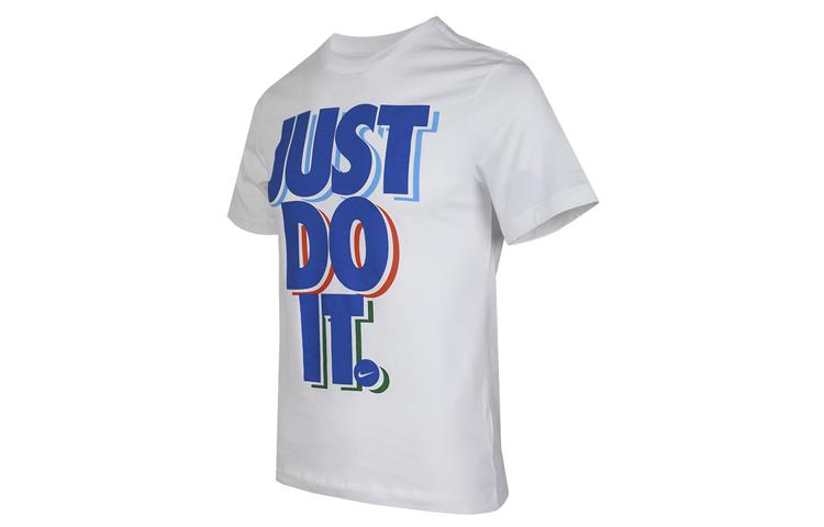 Nike T Shirts Men's White Crew Neck Moderate Straight Fit CK2784-100