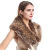 Faux Fur Scarf with Velvet Lining Invisible Fur Clip Artificial Fur Shawl Dresses Coats Fake Collar Neck Scarf
