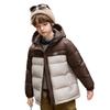 ASK JUNIOR Boys' 3-Proof Color Block Hooded Winter Down Jacket