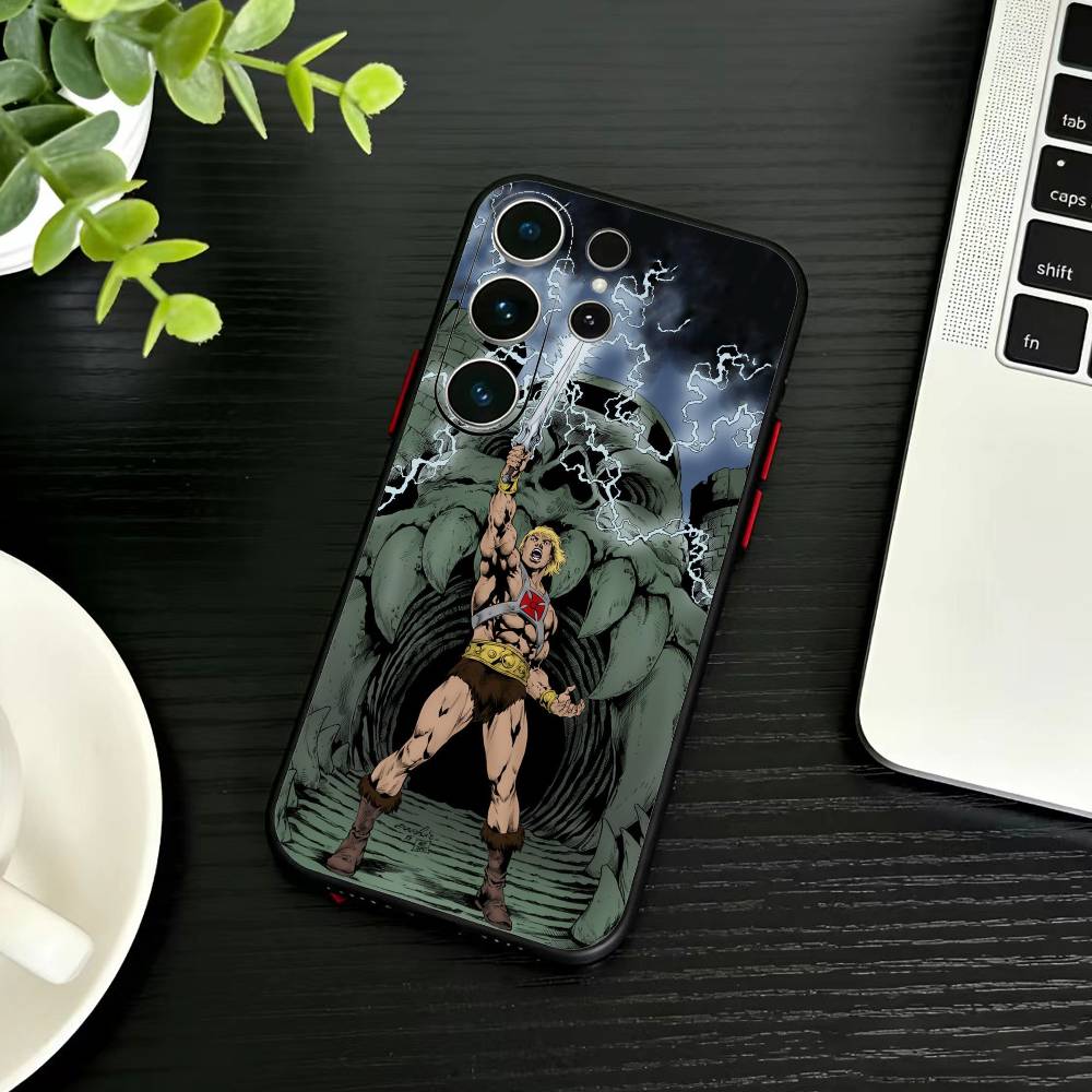 M-MOTU He-Man Phone Case For Samsung S26,S25,S24,S23,S22,S21,S20,S30,Ultra,Plus,Fe,Note,5G Black Cover