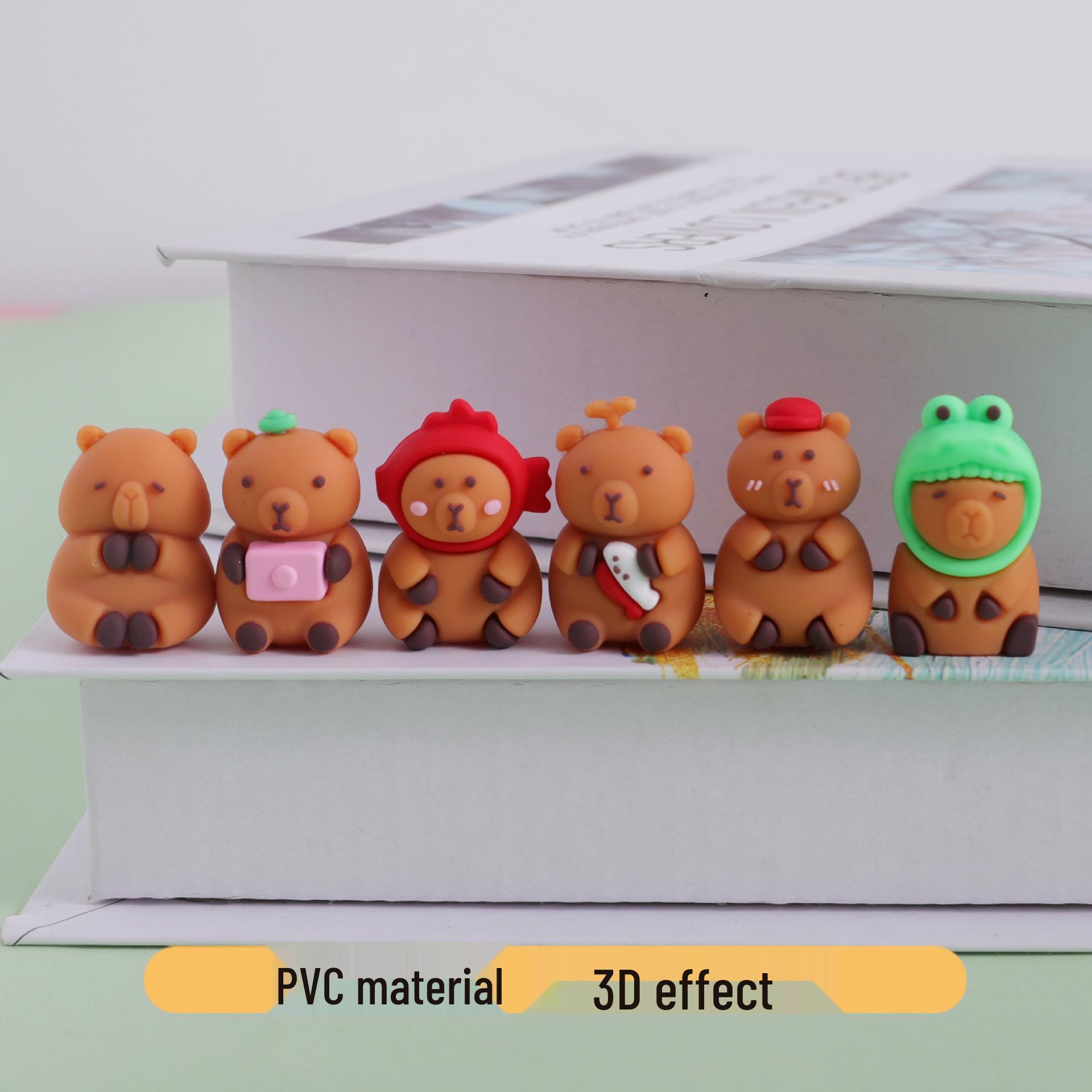 

Creative Capybara Pen Cap: Cute PVC Rubber Sleeve for Kids Pens