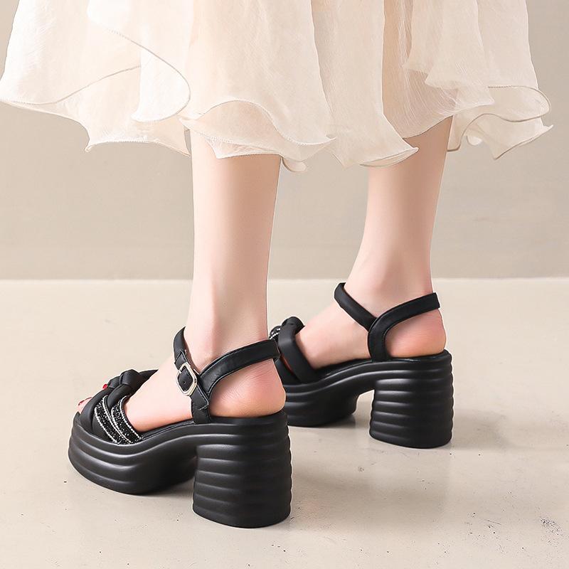 Fashion 2025 New Roman Style Platform Women's Fashion Flat Shoes Sandals Summer High Heels Casual Women's Sandals Shoes for Women