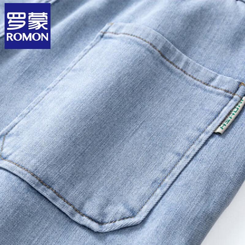 Luo Meng Men's Summer Thin Denim Shorts