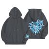 New Pink Blue Spider Web Printed Hoodie Hoodie Men's Women's Versatile Long Sleeve Comfortable Casual Warm Hoodies