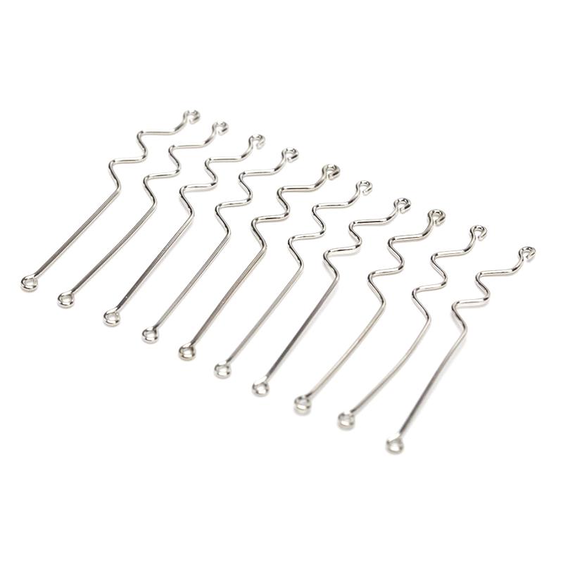 10Pcs/Set Copper Curve Connecting Rod Charms Diy Making Earrings Jewelry Crafts