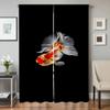 Home Interior Kitchen Curtains for Living Room 2 Pieces Blackout Curtains Door Curtain Goldfish Partition Bedroom Decoration