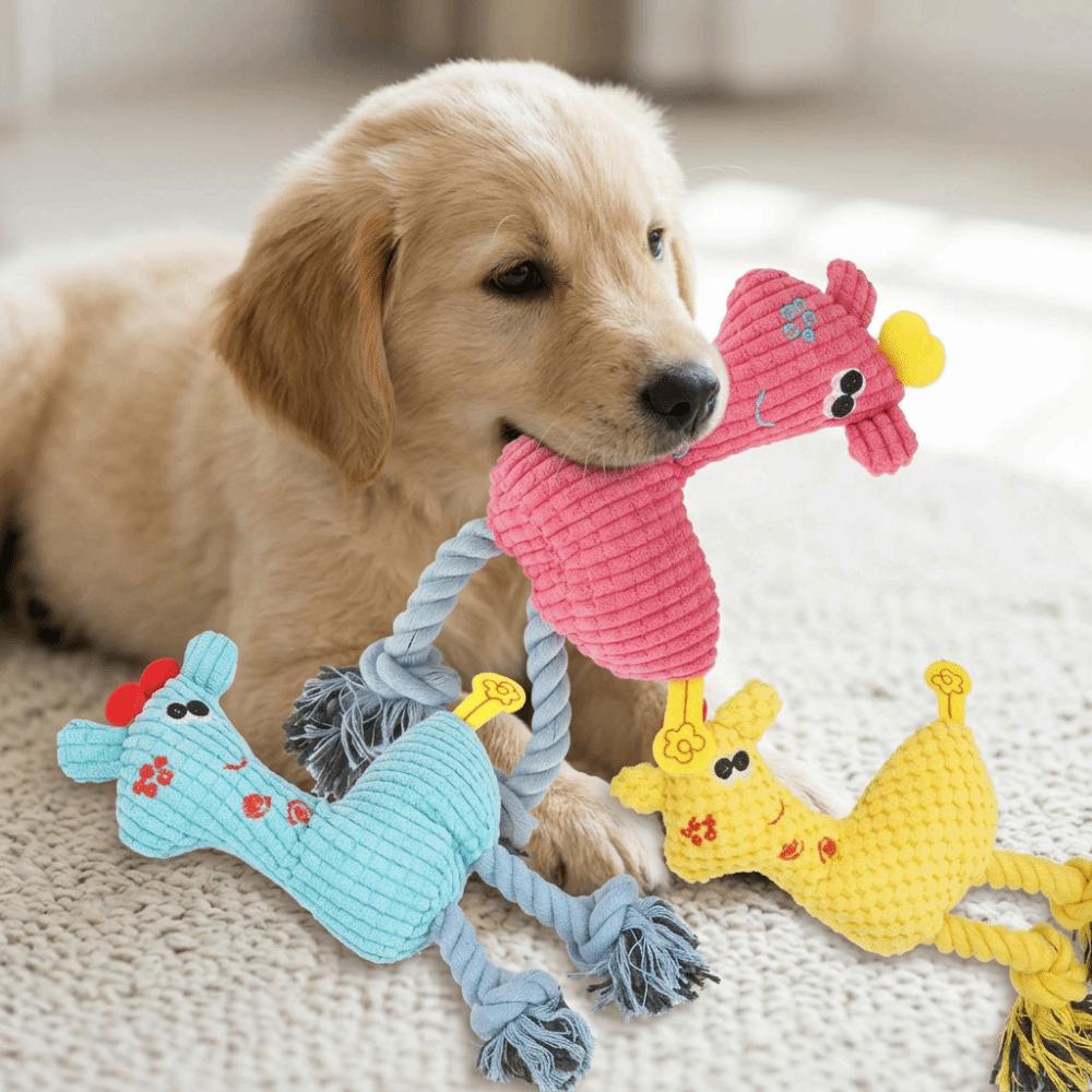 Bite Tough Dog Toy Soft Plush Chew Toy Durable Use Plush Toy  Dental Care синий