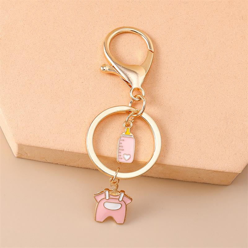 Cute Cartoon Baby Bottle Keychain Keyring Key Holder Accessory Gift