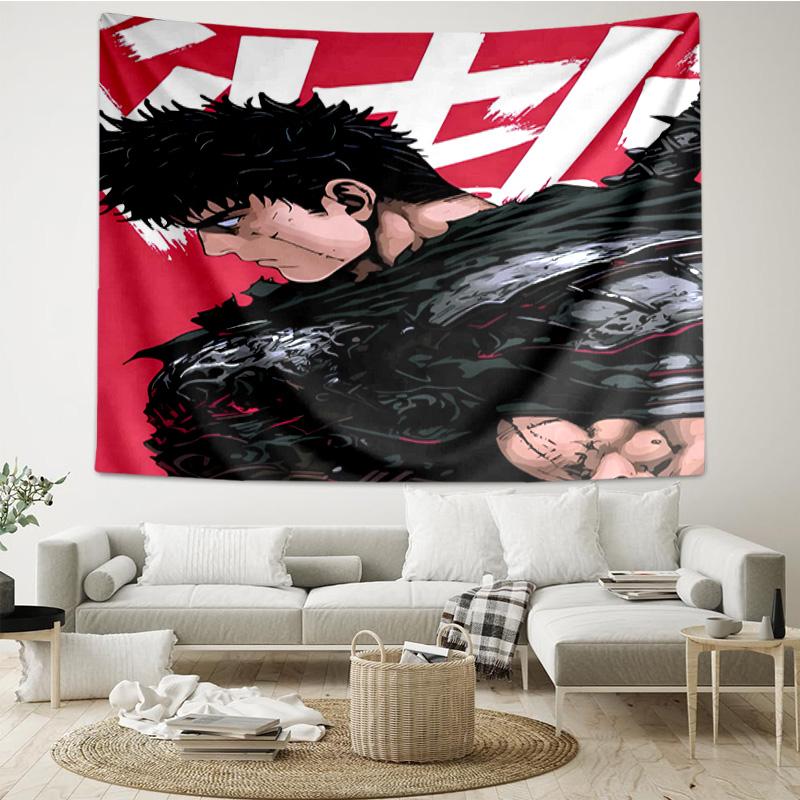 Dark Warrior Rising Tapestry, Unique Design Tapestry, Wall Decor for Bedroom,Livingroom, Playroom,Heartwarming Fan Holiday Gifts