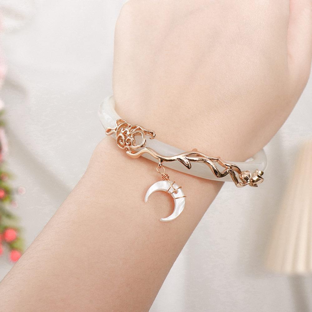 Stone Retro Pendant Women Bangle Korean Style Bracelet Love Between Fairy And Devil Fashion Jewelry