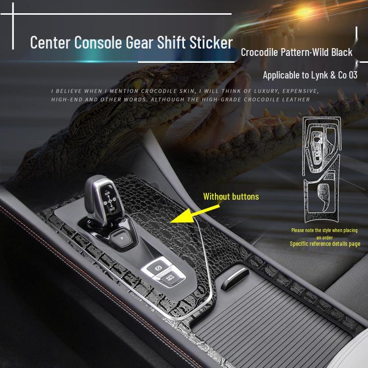 

Crocodile Grain Film for Lynk & Co 01-06 Interior Gear Shift Decoration