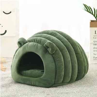 Ninho Quente e Confortável para Gatos e Cães de Estimação Decoração de Casa Outono e Inverno Cama para Gatos Semi-Fechada Alta Beleza Ninho para Animais de Estimação