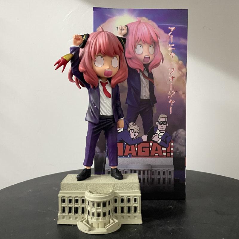 Anime Anya Forger Action Figure 18cm Manga GK Statue Model Ornament Figurine Peripheral Figuras Toys Kawaii Doll Gift for Kids