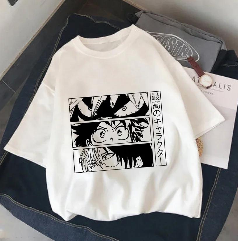 2026 New Anime My Hero Academia Shoto Todoroki Print Kids Tshirt, Summer Short Sleeve Harajuku Cartoon T Shirt for Boys Girls