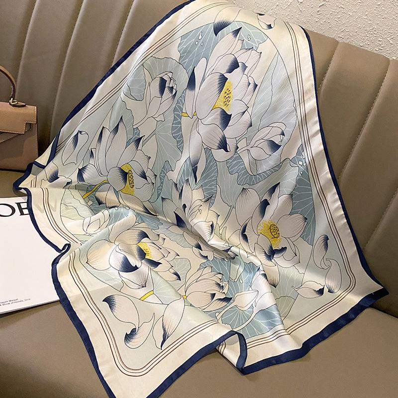 

2204 Новый модный маленький квадратный шарф для тепла весной и осенью, солнцезащитный крем, шаль, шарф двойного назначения, профессиональный шарф, платок на голову 70*70cm