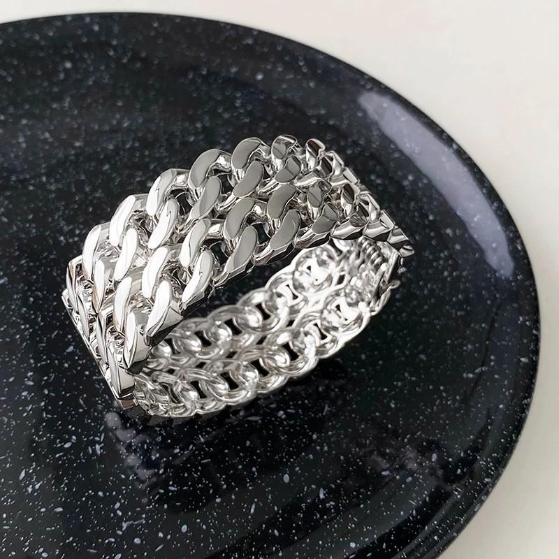 Women's Double-Layer Strap Bracelet: Light Luxury Exquisite Fashion Armlet in Cold Style