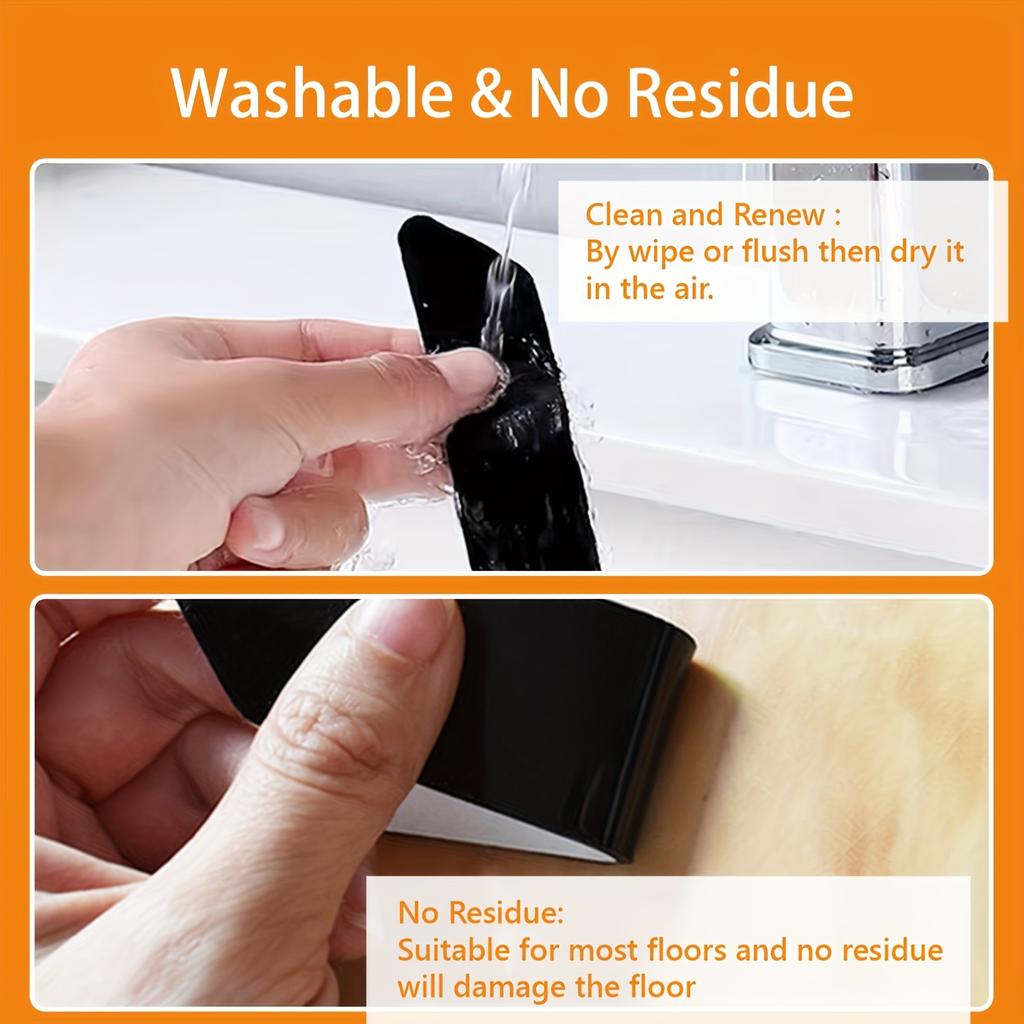 8/16pcs Reusable Rug Stickers, Non-slip Washable Rug Stickers, Kitchen Rugs Double Sided Removable Anti-curl Rug Handles,