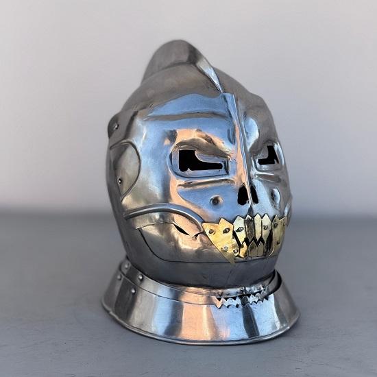 Medieval Skull Helmet Demonic Ghost Face, Cosplay LARP Armor