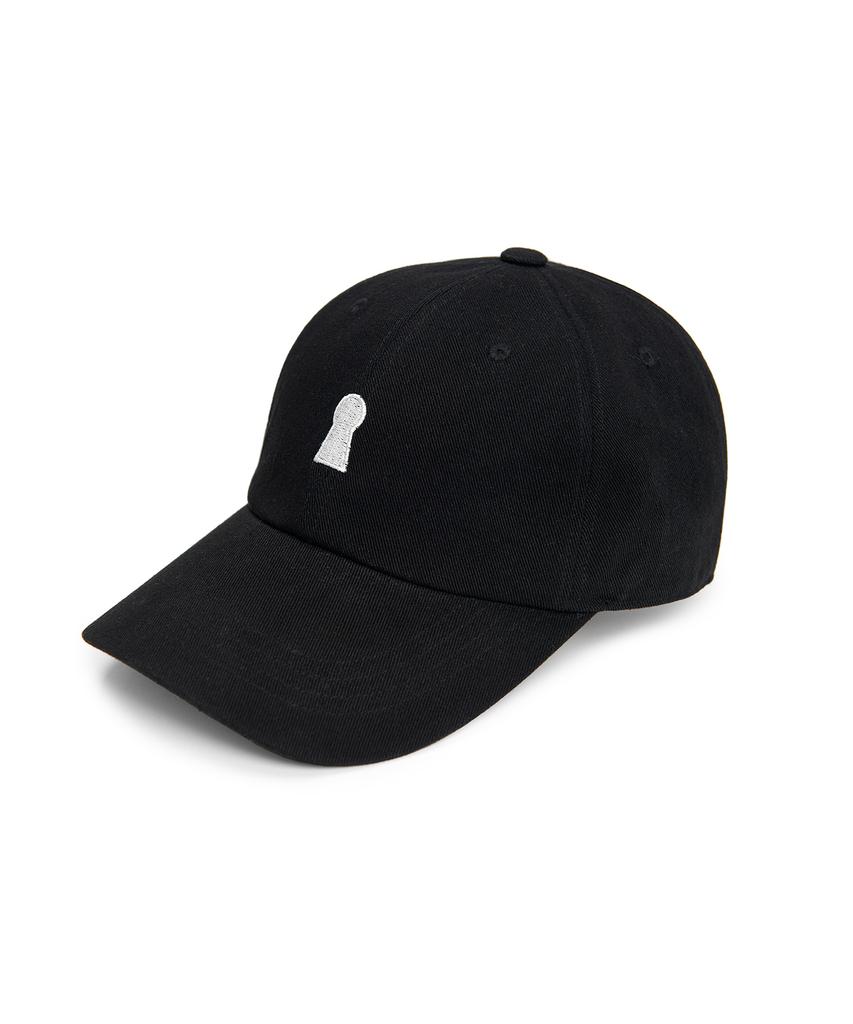 Sekeonmonollogeu Keyhole Signature Logo Ball Cap Black Seac001Black