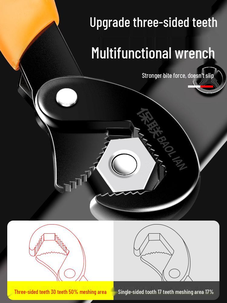 Universelles Multifunktions-Verstellschlüssel-Set: Große Rohr-, Kleine und Verstellschlüssel