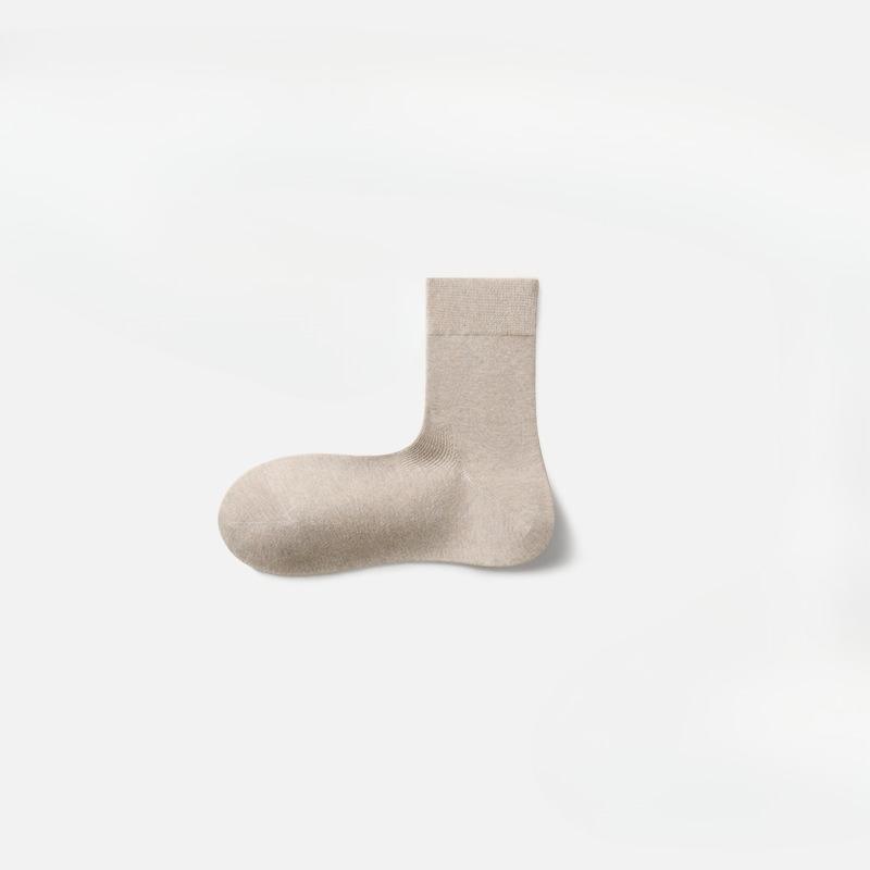 Cotton Socks, Women's Mid-calf Socks, Pure Cotton Autumn and Winter Pile Socks, Cotton White Socks