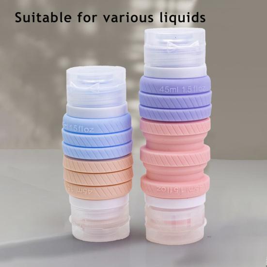 Double-Head Silicone Travel Bottle Leak Proof Reusable Lotion Conditioner Shampoo Storage Bottle Portable Foldable Refillable Toiletries Container