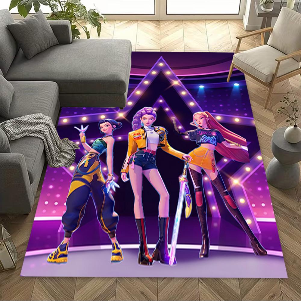 K-pop Demon Hunters Carpet Suitable for Balcony Dormitory Study room Playrooms Antislip Carpet Anime Office Decor Perfect Gift for Women/Men