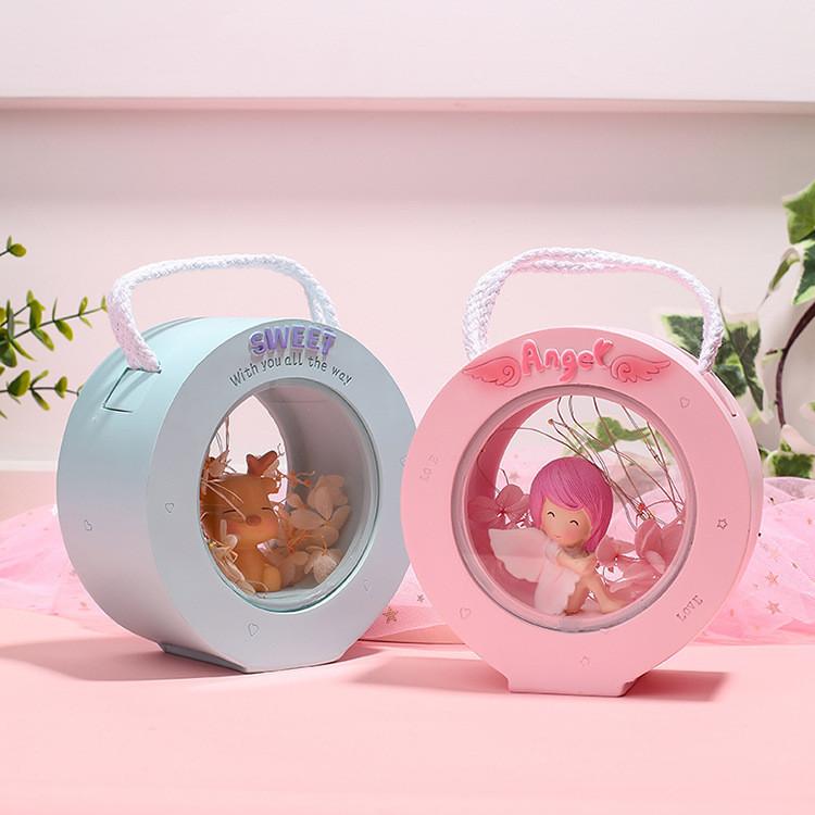 Lamp Night Warm Light Battery Powered Cartoon Cute Angels And Shaped Deer