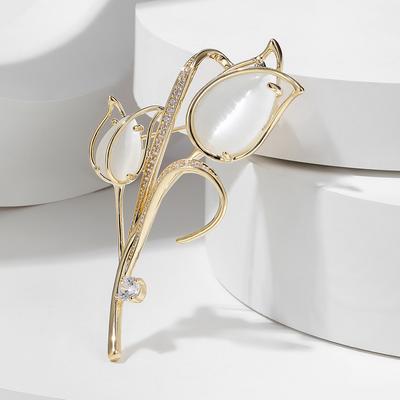 Senior Brooches Flower Leaf Brooch Pins for Women Suit Pendant  Fashion Brooches Jewelry