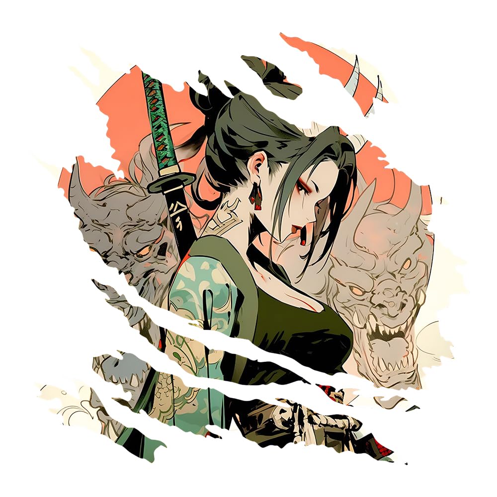 

EARLFAMILY 13см Японские Женщины Самураи Наклейка на Автомобиль Наклейка Капля Стена Ноутбук Транспортное Средство Крышка Бензобака Декоративная Виниловая Наклейка (В)