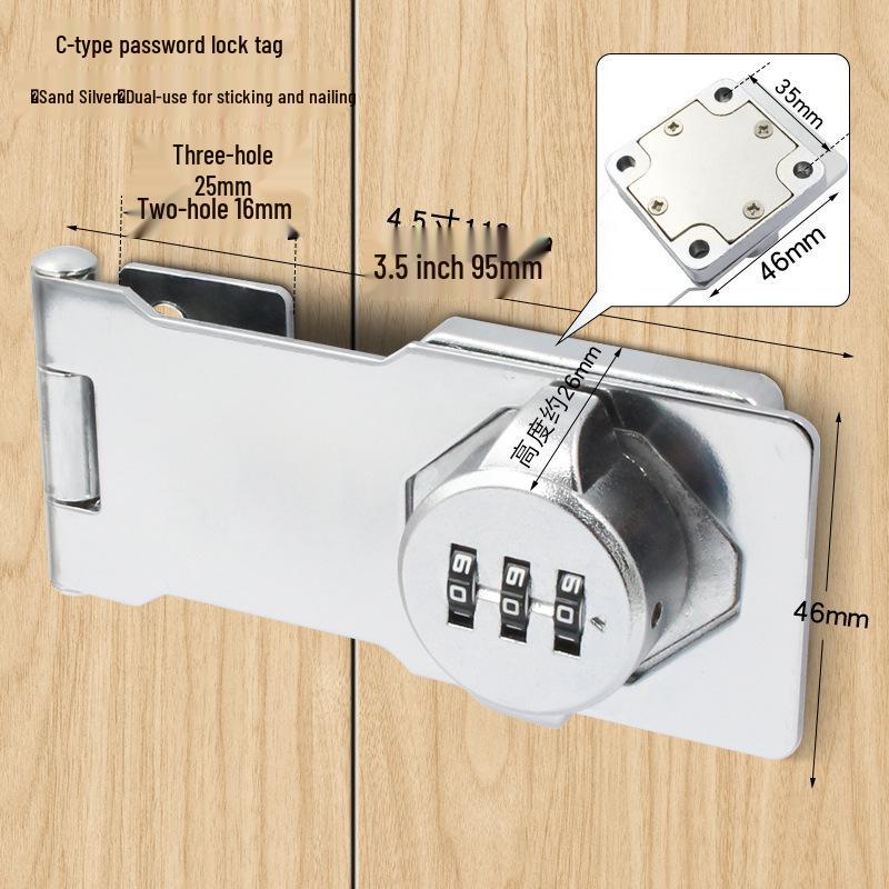Three-Digit Multi-Purpose Mechanical Password Lock for Cabinets and Drawers