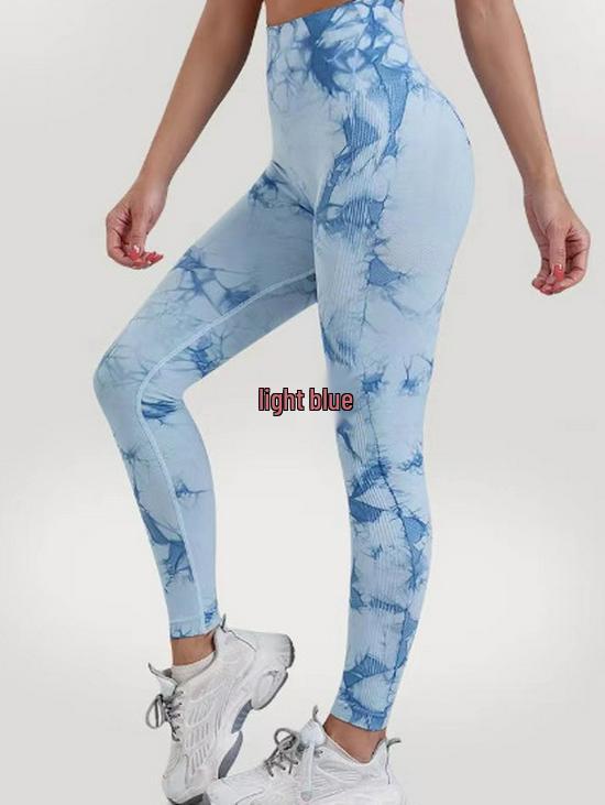 Seamless Tie-Dye High Waist Yoga Leggings - Butt Lift & Tummy Control