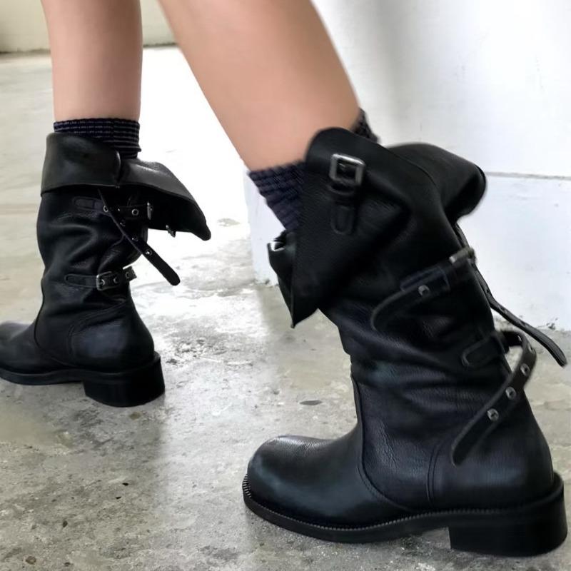 Buttoned Boots, Mid-calf Boots, Women's Shoes