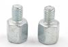 Motorcycle Mirror Screw Adapter Silver 8mm Positive Screws 2 Pieces