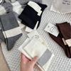 Women's Color Block Mid-Calf Socks - Japanese Academy Style Patchwork, Cute & Trendy Postpartum Couple Socks