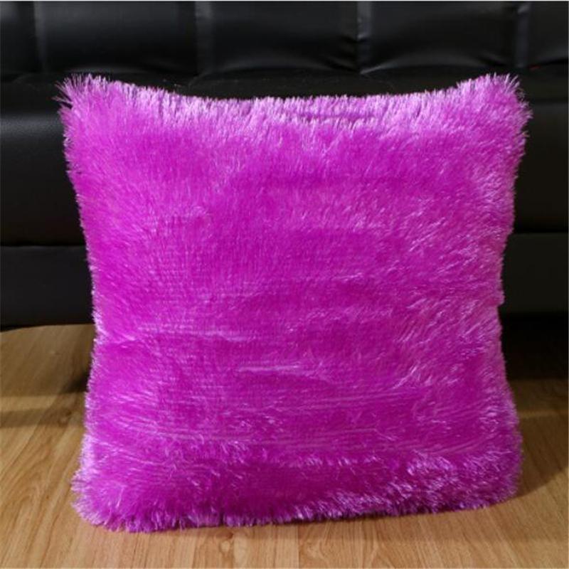 Cushion Cover Plush Velvet Fur Fluffy Sofa Soft Cushion Cover Throw Pillow Case Nordic Home Decoration Pillow Cover 40*40cm