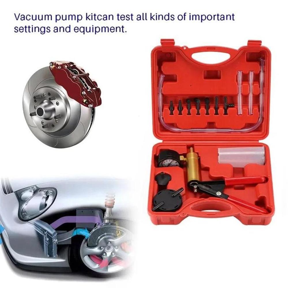 2 In 1 Brake Fluid Bleeder Hand Held Car Vacuum Pistol Pump Tester Kit Auto Oil Change Pistol Pump Tool Kits