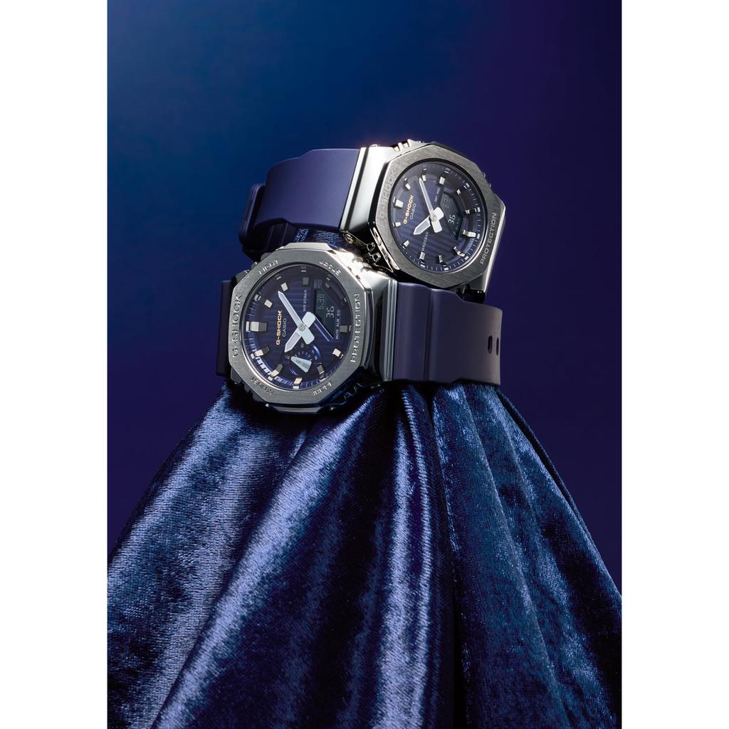 Casio G-Shock Women's Watch, Precious Heart Selection 2025, Eco-Friendly Metal Covered, Navy, GM-S2110SH-2AJF, Authentic Japan Model