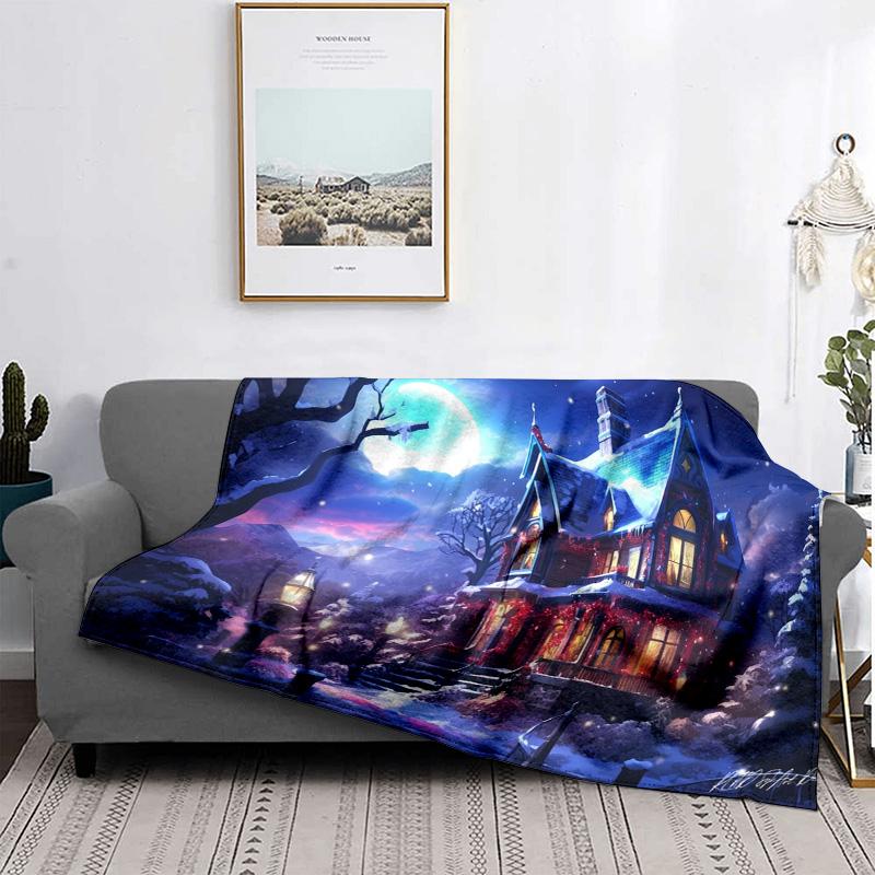 Home decoration plush Throw Sofa blanket Bedspread bed fluffy soft blankets decor Plaid Modern simple Merry Christmas winter