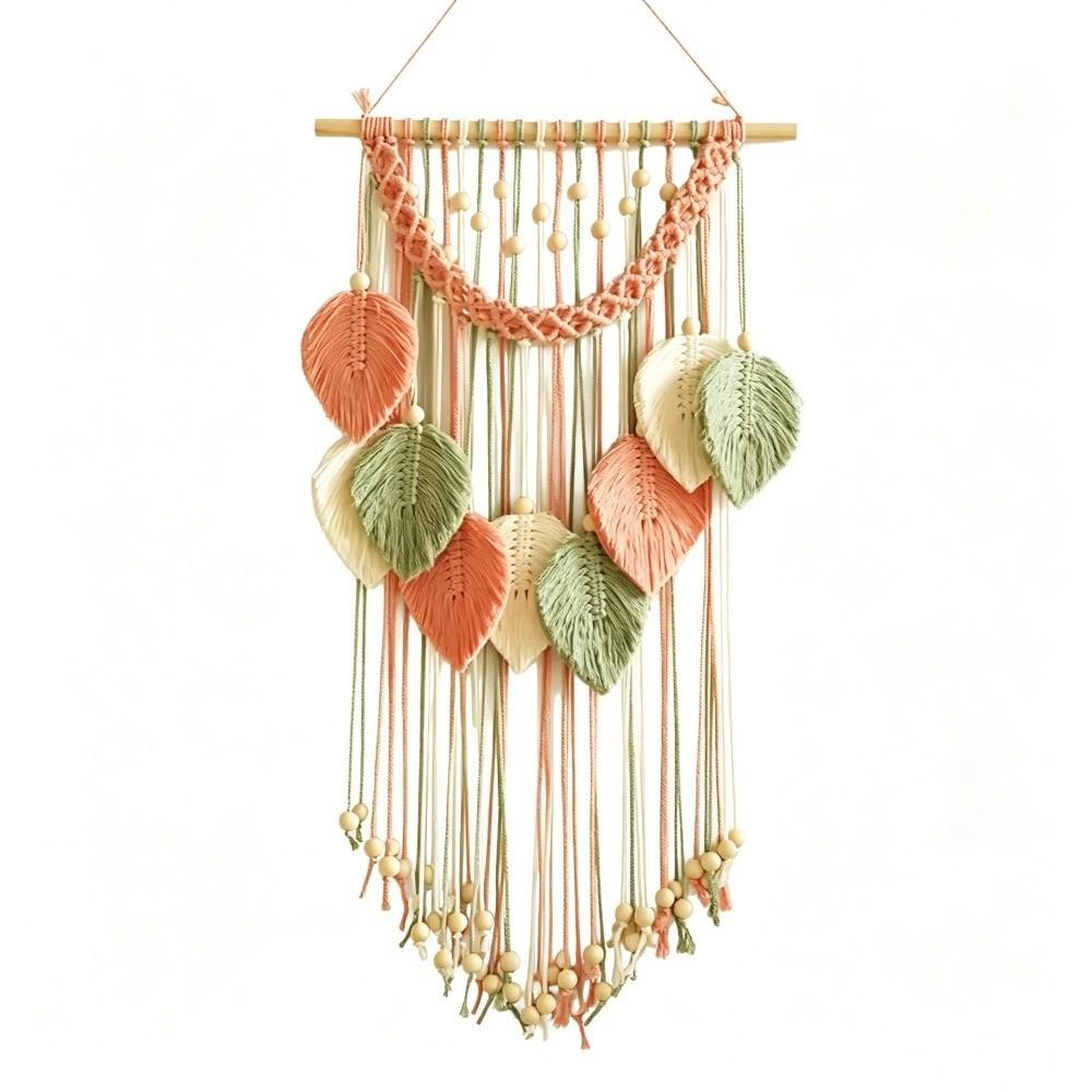 Handmade Woven Macrame Wall Hanging 40x65cm Woven Wall Hanging Cotton Rope Tapestry Nursery Decor #1
