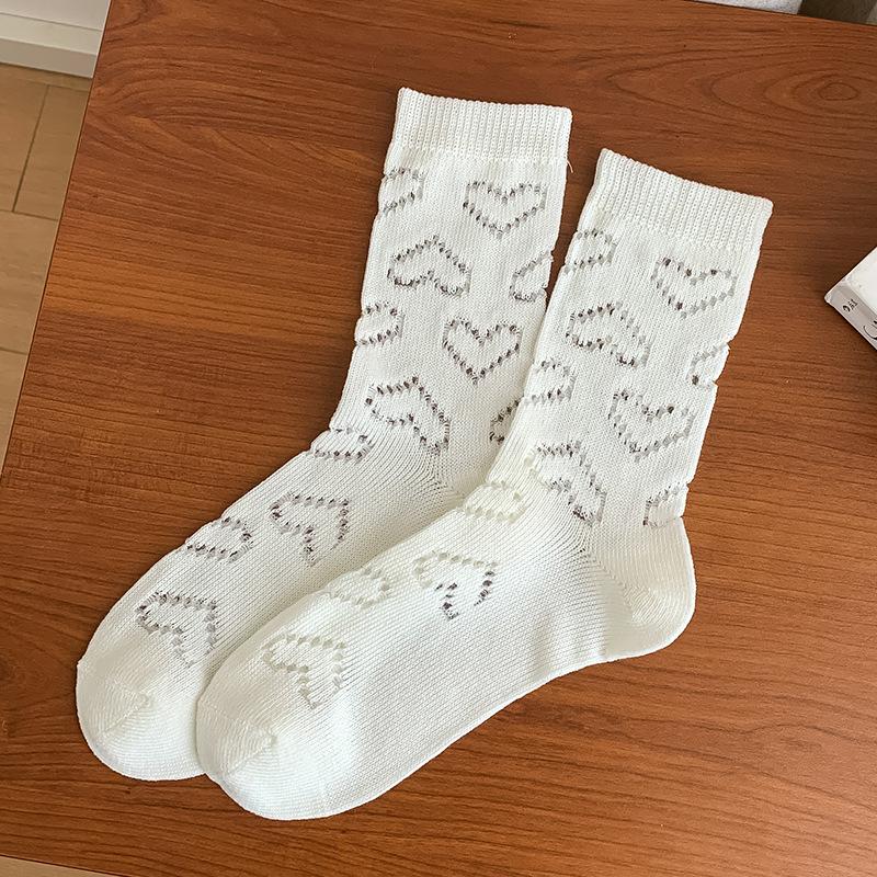 

Лолита Кружевные Кружевные Носки с Бантиками Посередине, Милые Весенние и Осенние Девичьи Белые Хлопковые Носки 1 pair