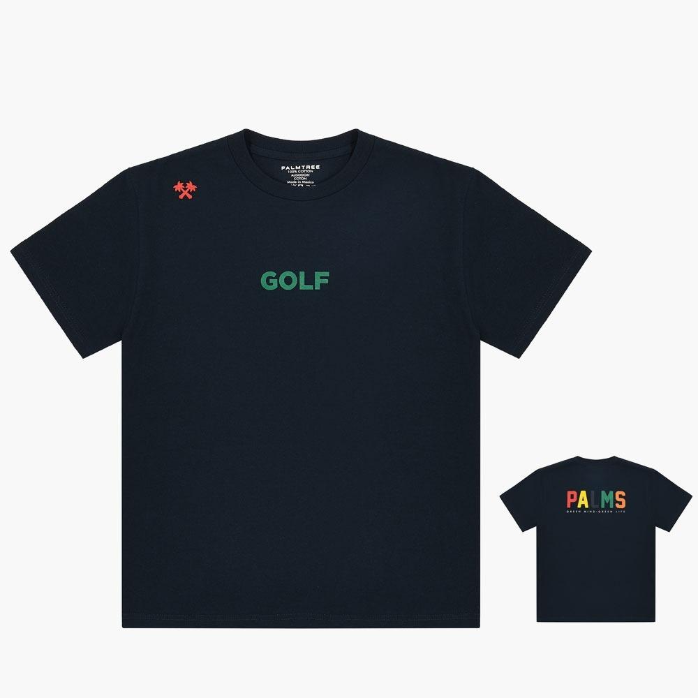 Palm Tree Golf Golf Short Sleeve T-Shirt Navy L