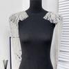 2PCS Chain Tassel Shoulder Ornaments DIY Performance Clothing Wedding Dress Evening Dress Sewing Patch Fashion Shoulder Board