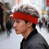 Fashion Wig Hat Funny Short Hair Caps For Women Men Novelty Street Hip Hop Beanie Hat Spiked Fake Hair Funny Retro Caps